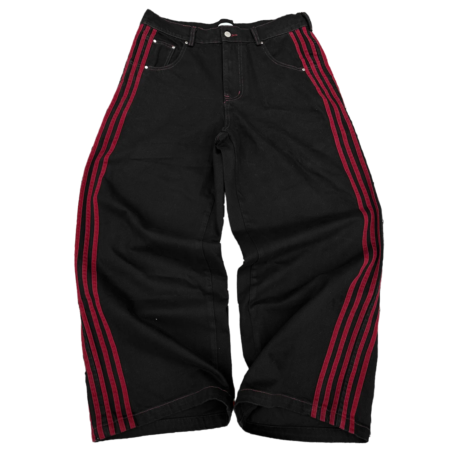 TRACK JEANS (BLACK/RED) - Image 14